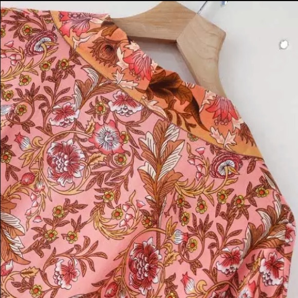 Floral & Paisley Print Kimono Bohemian Duster Wrap Coverup Top Casual - Picture 11 of 12